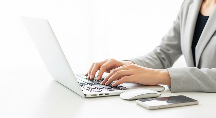 パソコンで作業を行うビジネスサポートのイメージ